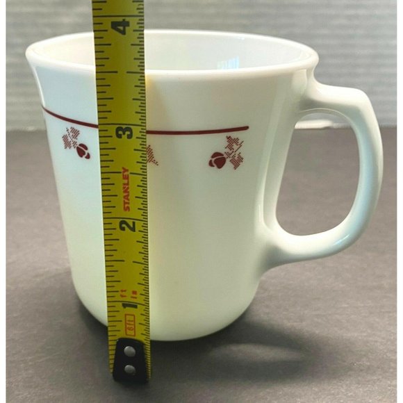 Corelle Burgundy Rose Coffee Mug Tea Cup White 3.5" Tall - Picture 2 of 7
